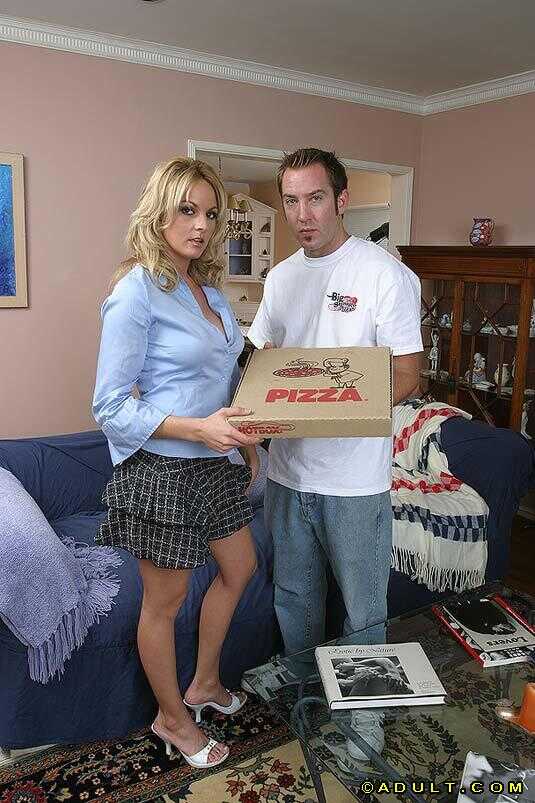 Slutty MILF  gets her face and jugs jizzed after a threesome with pizza-guys  by Sindy Lange - Sindy Lange