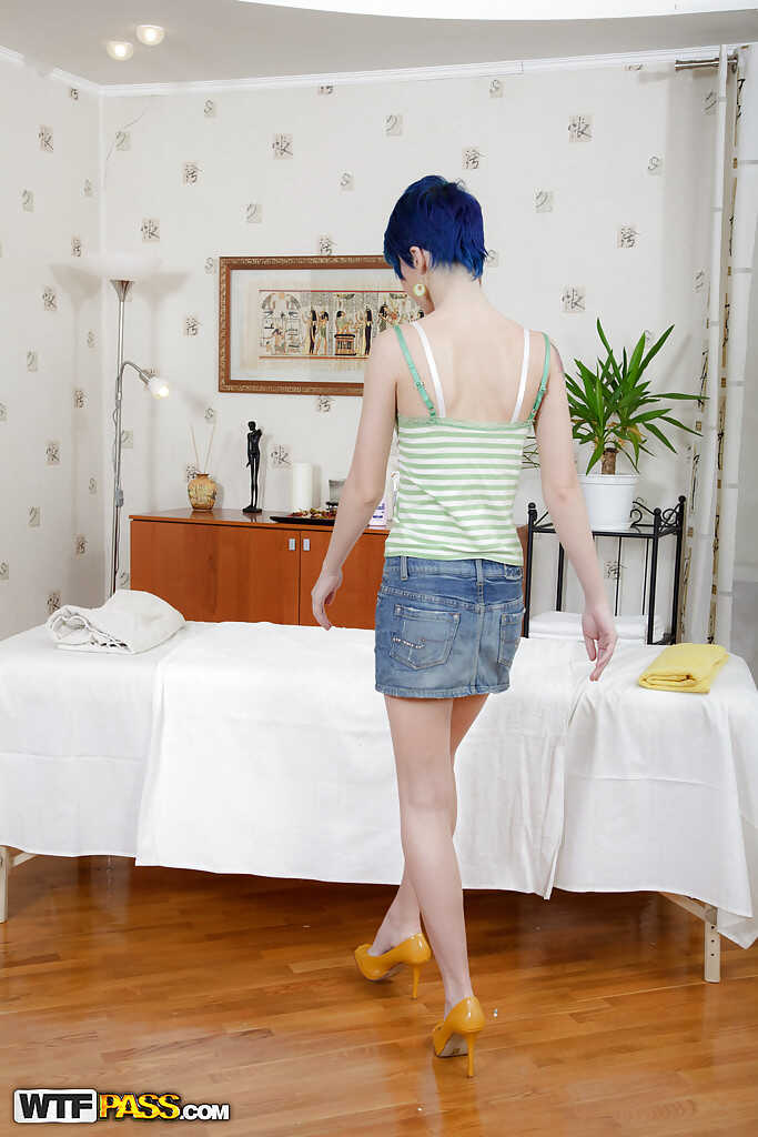 Ebba's Blue Hair and Nice Ass Get Massaged and Stimulated in a Racy Porn Adventure - Ebba
