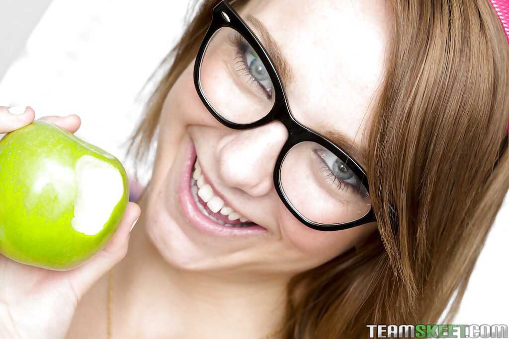 Smiley schoolgirl in glasses with petite body gets naked in the classroom: Carmen Callaway's wild adventure - Carmen ...