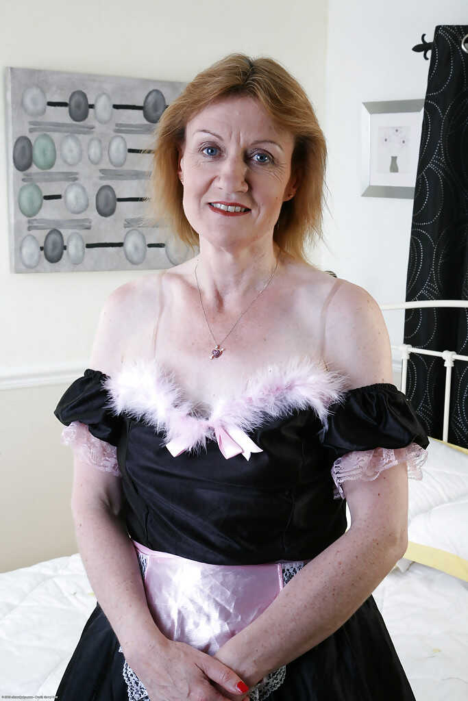Big Ass Clare Cream in her Mature Maid Uniform Wants to Masturbate Now - Clare Cream