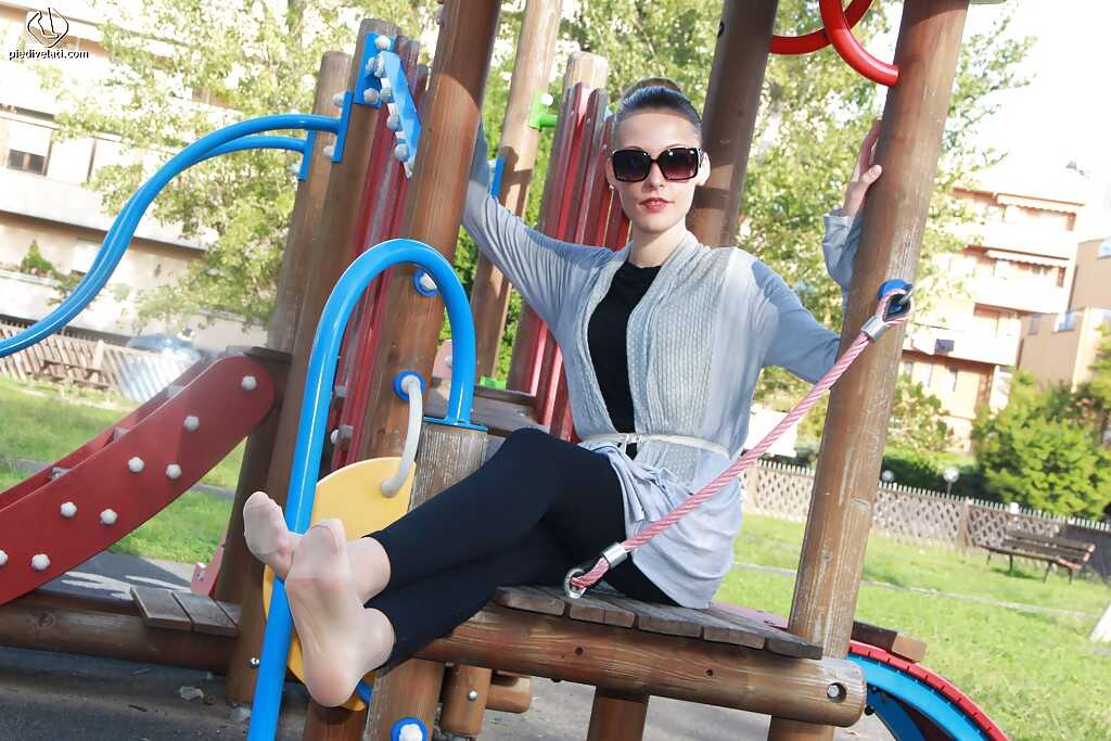 Sexy Christelle Seduces You On The Playground