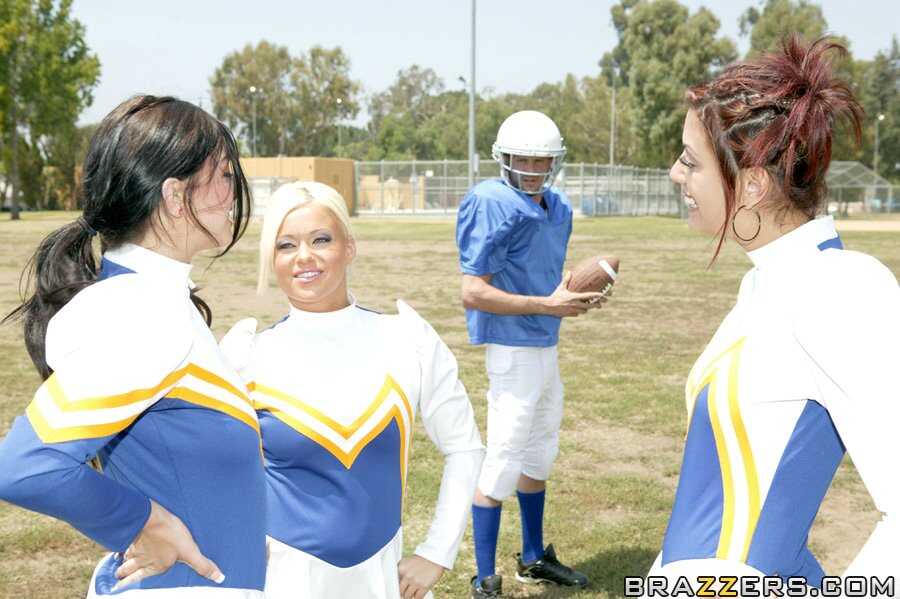 Crista Moore's Big Tits Bounce as She Gets Pounded by the Football Team - Crista Moore