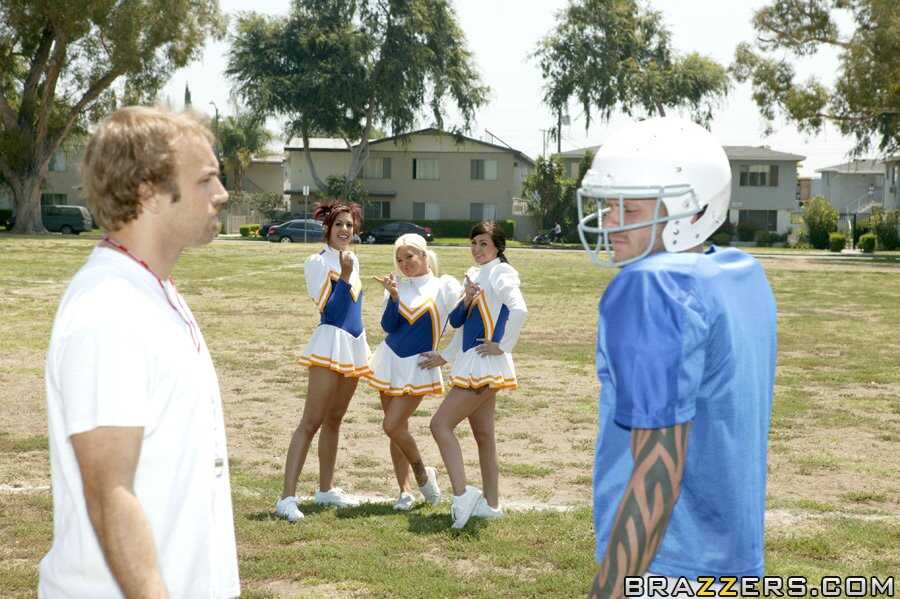 Crista Moore's Big Tits Bounce as She Gets Pounded by the Football Team - Crista Moore
