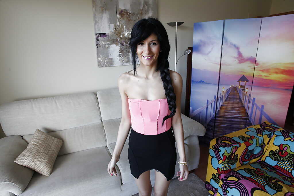 Slim tattooed milf Megan Hot strips and exposes her thin frame in lingerie with a small pair of tits, teasing you with her...