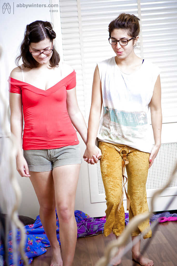 Glasses wearing lesbians Sabina M and Tallulah dress hairy twats   Lesbian Twins Hairy Style . - Sabina M, Tallulah