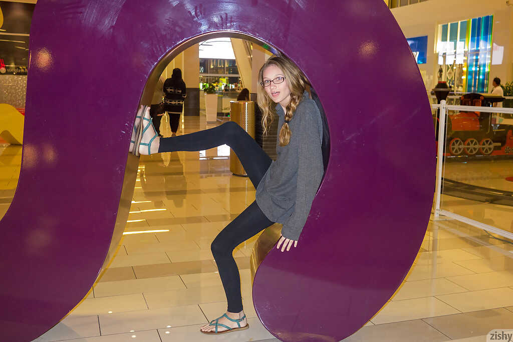 Skinny playful blonde teen Reese Berkman bending over in a store  gets spicier with the addition of  Amateur Ass . So how ...