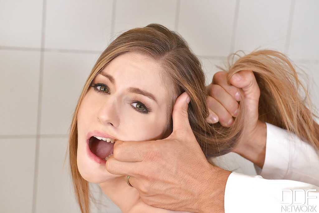 Kinky Dentist face fucks and ass fucks his sexy patient Stella Cox in a hardcore BDSM scene . - Stella Cox