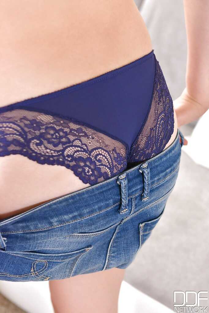 Brunette Chick Ariana Brown's Phat Ass in Denim Skirt Tempts the Camera - Ariana Brown