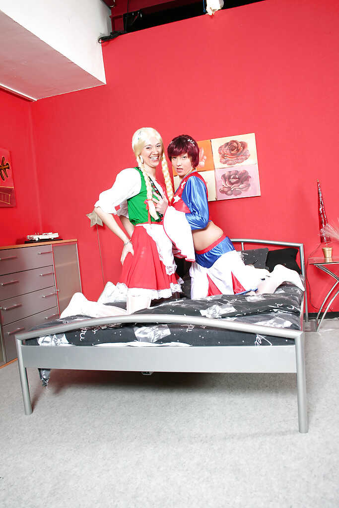 Lesbian European Pornstars Torn Out of Their Cosplay Outfits for a Wet, Wild Ride! - 