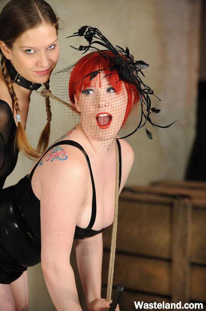 Latex Ladies: The Chubby Redhead and her BBW Lesbian Bestie Play Bondage Games in Lingerie, Fulfilling their Deepest Desir...
