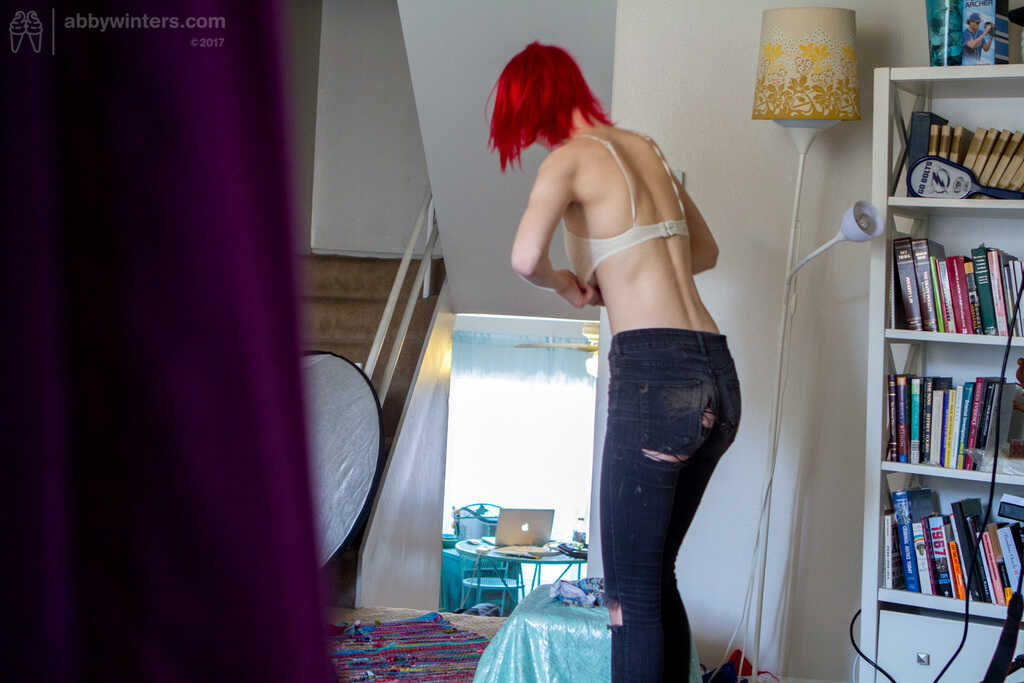 Naughty Redhead Elizabeth M Gets Dressed in Jeans While Her Big Tits Spill Out: A Hidden Spy Cam Catches It All! - Elizabe...
