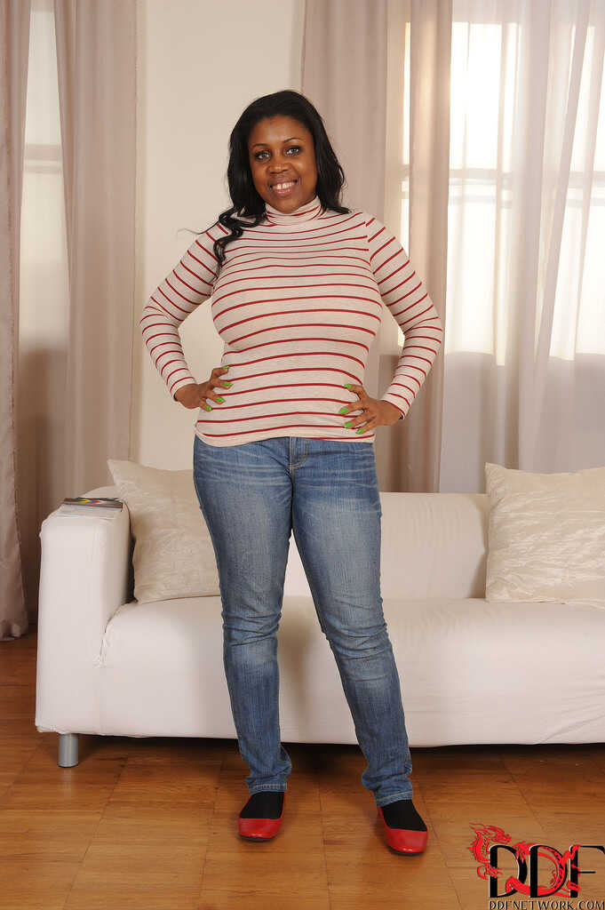 Fatty ebony Maserati amazing nudity moments with foot fetish posing and thick black big tits. - Maserati
