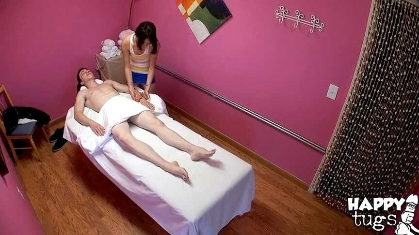 Kim Blossoms Asian Orchid Blooms as She Jerks Off and Fucks Her Client at the Massage Studio - Kim Blossom