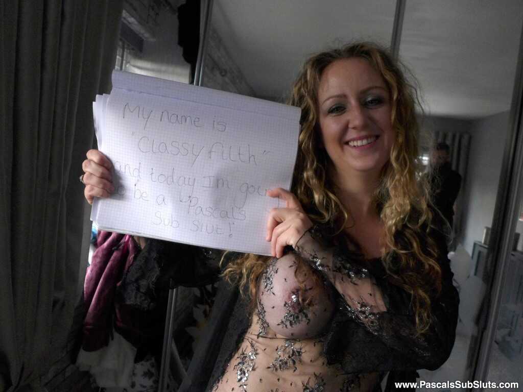 Classy Filth meets the newbie with big fake tits and rubs her glorious pink pussy. - Classy Filth