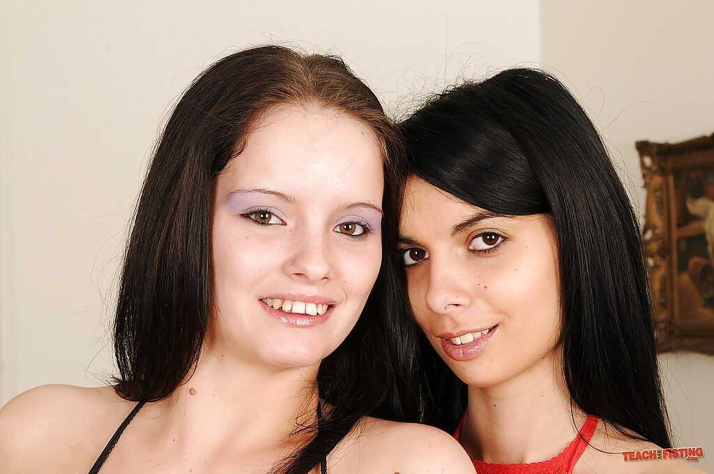 Teen hottie in pantyhose Sheala Brill gets double-fisted by her hot lesbian friend! - Sheala Brill