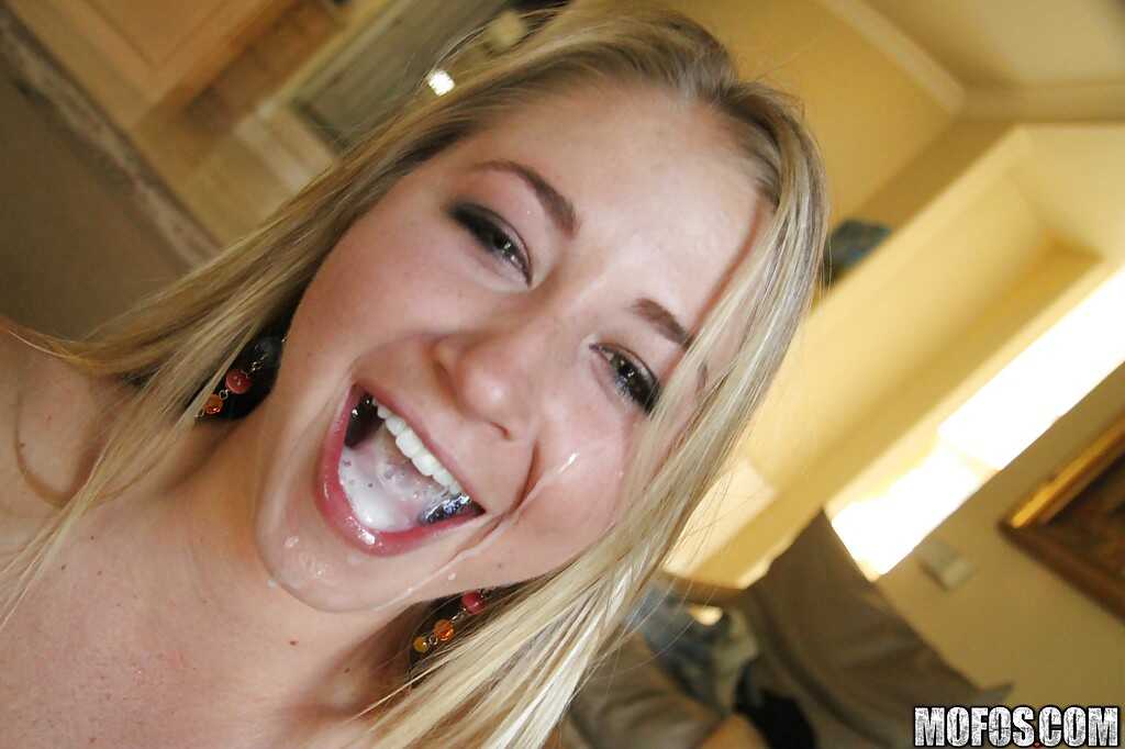 Casi James Gets Her Face Fucked and Swallows Big Load in Amateur Facial Session - Casi James
