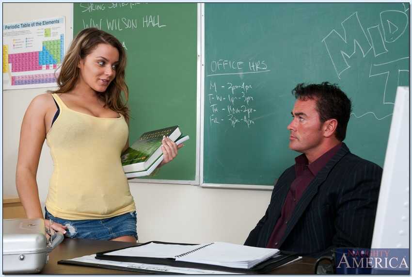 Busty Coed Natasha Nice Gets Pounded by Her Professor's Huge Cock in the Library After Hours - Natasha Nice