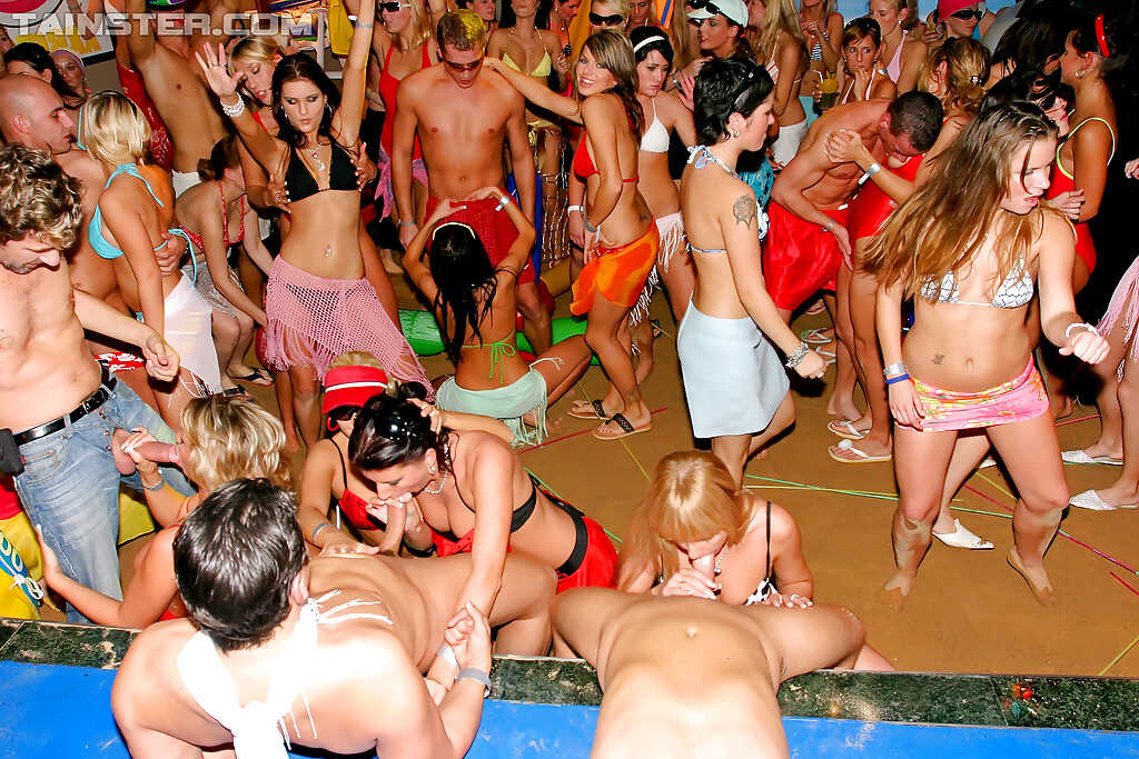 Sexy babes in bikinis engage in passionate group orgies at the wild party - Barbara Summer, Briana Belucci, Celine Noiret,...