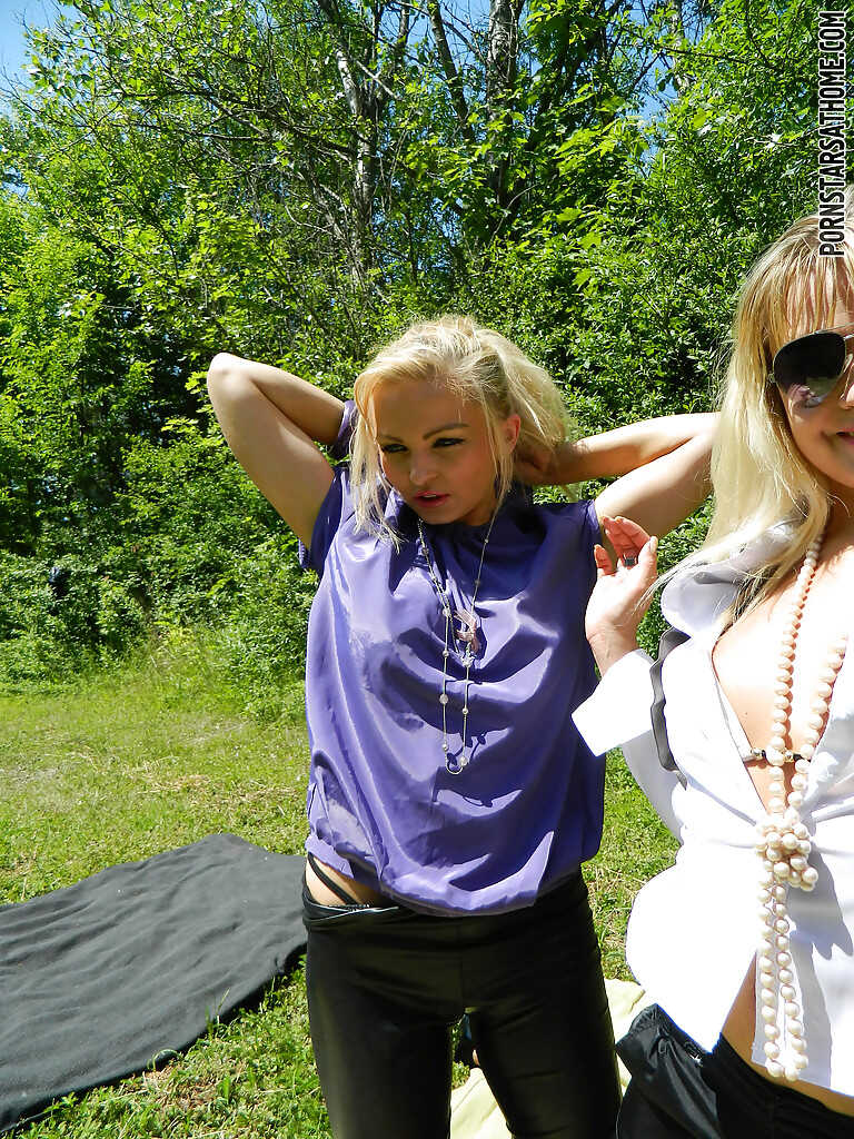 Outdoor Horny Babes Lesbian Party Go Wild with Raunchy Kissing and Fingering! - Barra Brass, Dina, Donna Joe, Jenna Lovely...