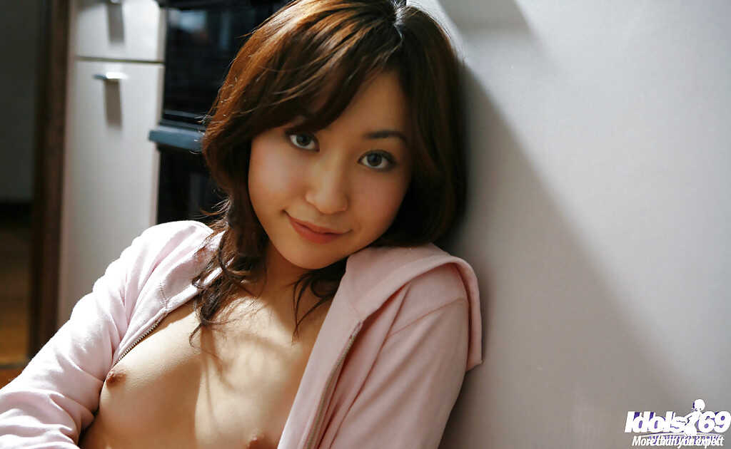 Exotic Asian temptress Momo Yoshizawa spreading her legs wide open to reveal her juicy pink pussy - Momo Yoshizawa