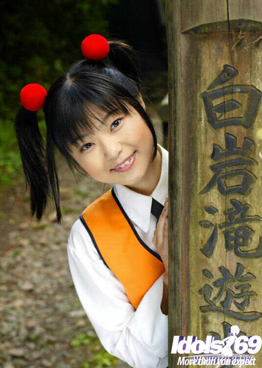 Smiley Asian Coed Reveals Tiny Titties and Bushy Bush- Exposing Her Tiny Asian Cunt Outdoors Kuramoto's Naughty Japan...