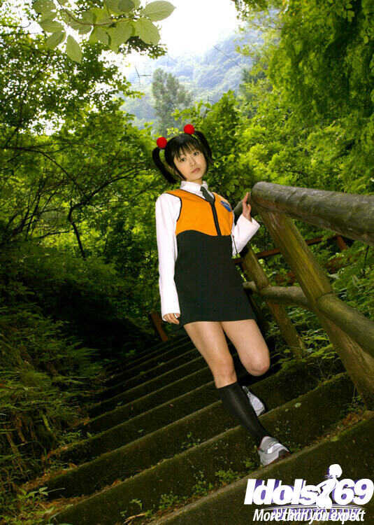 Smiley Asian Coed Reveals Tiny Titties and Bushy Bush- Exposing Her Tiny Asian Cunt Outdoors Kuramoto's Naughty Japan...