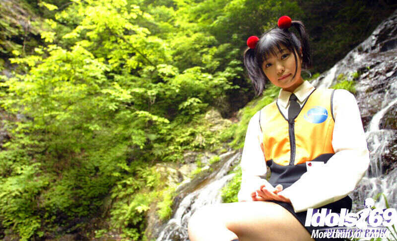 Smiley Asian Coed Reveals Tiny Titties and Bushy Bush- Exposing Her Tiny Asian Cunt Outdoors Kuramoto's Naughty Japan...