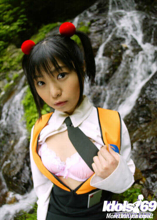 Smiley Asian Coed Reveals Tiny Titties and Bushy Bush- Exposing Her Tiny Asian Cunt Outdoors Kuramoto's Naughty Japan...