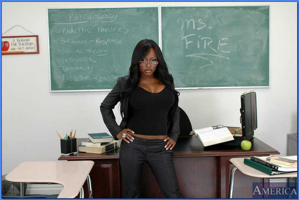 Black MILF teacher Jada Fire revealing smashing assets in class  The Dark Side of Education - Jada Fire