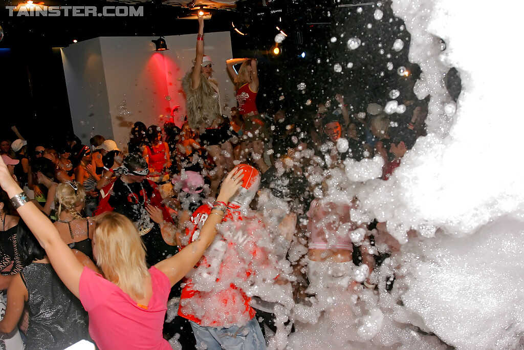 Busty Milf Lesbians Get Down and Dirty at the Foam Party with Their Sexy Friends - Leny Wild, Nikki Sun, Sharka Blue, Tera...