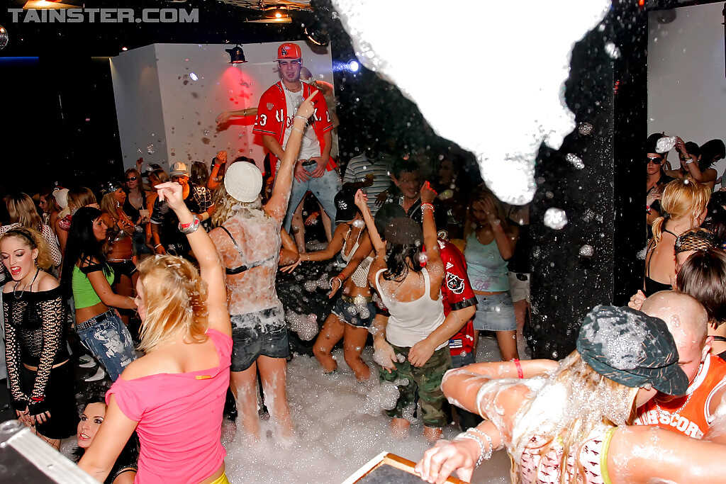 Busty Milf Lesbians Get Down and Dirty at the Foam Party with Their Sexy Friends - Leny Wild, Nikki Sun, Sharka Blue, Tera...