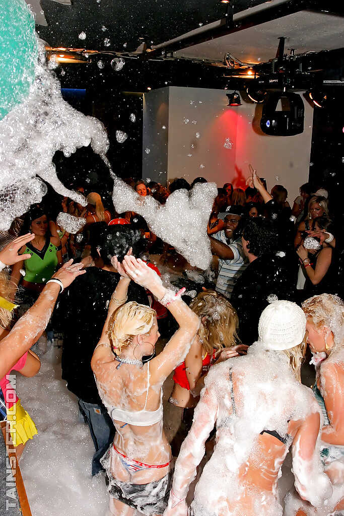 Busty Milf Lesbians Get Down and Dirty at the Foam Party with Their Sexy Friends - Leny Wild, Nikki Sun, Sharka Blue, Tera...