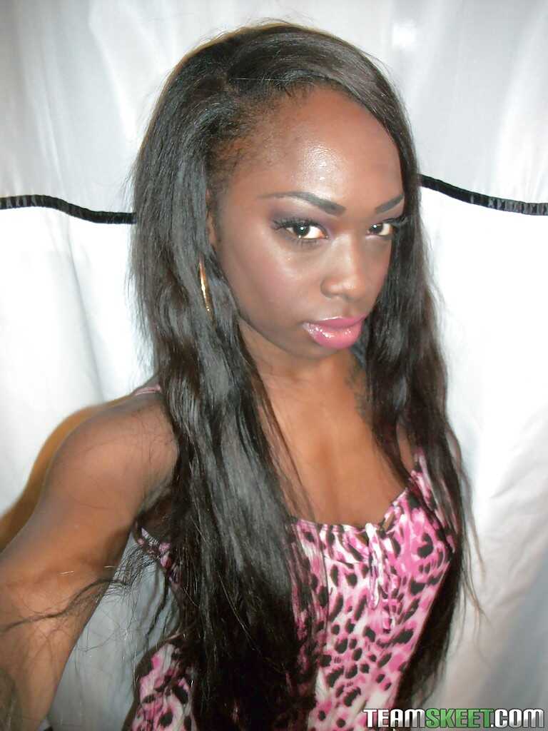 Busty ebony teen Ciara Rose imagining herself in a hot naked scene with her big black tits and tight ass - Ciara Rose