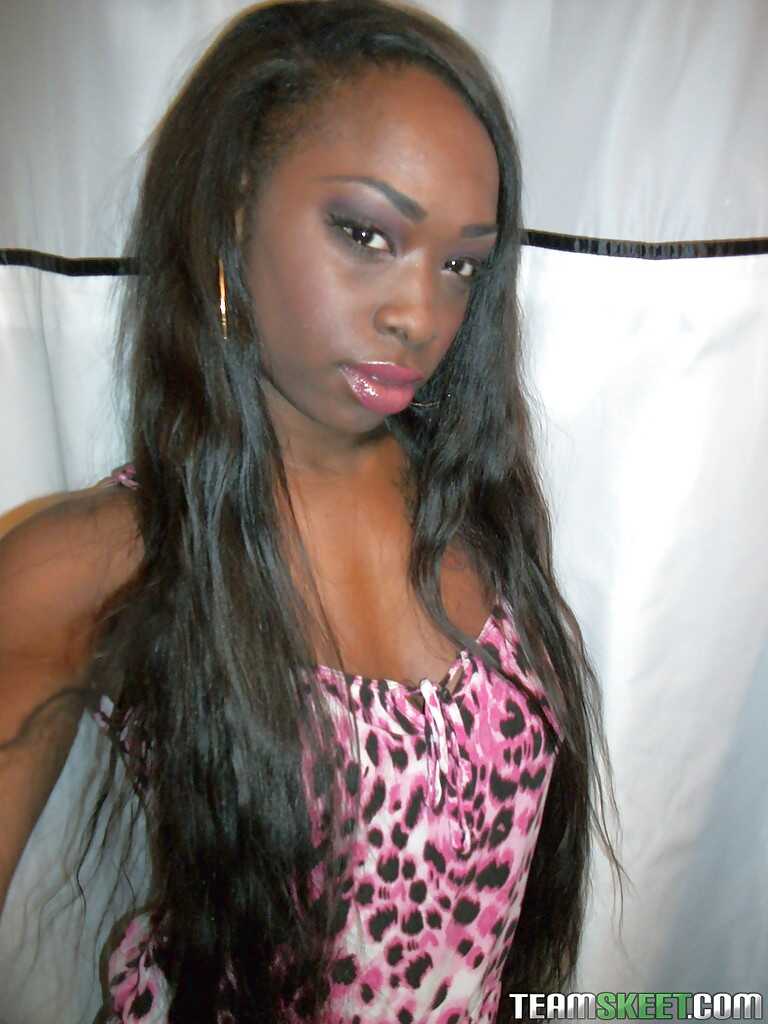 Busty ebony teen Ciara Rose imagining herself in a hot naked scene with her big black tits and tight ass - Ciara Rose