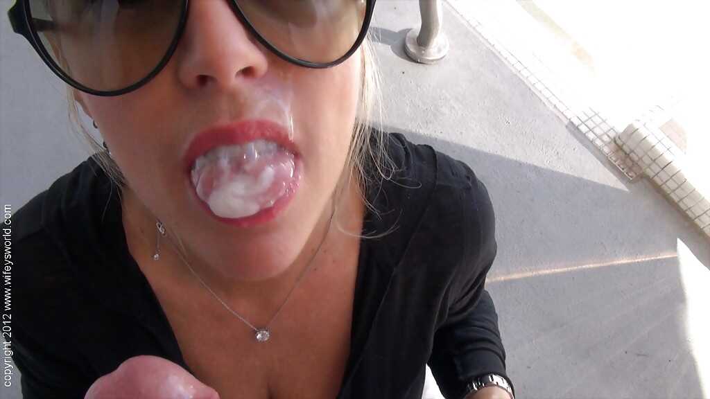 Mature lassie Sandra Otterson gives a handjob and takes a cumshot on her tongue! - Sandra Otterson