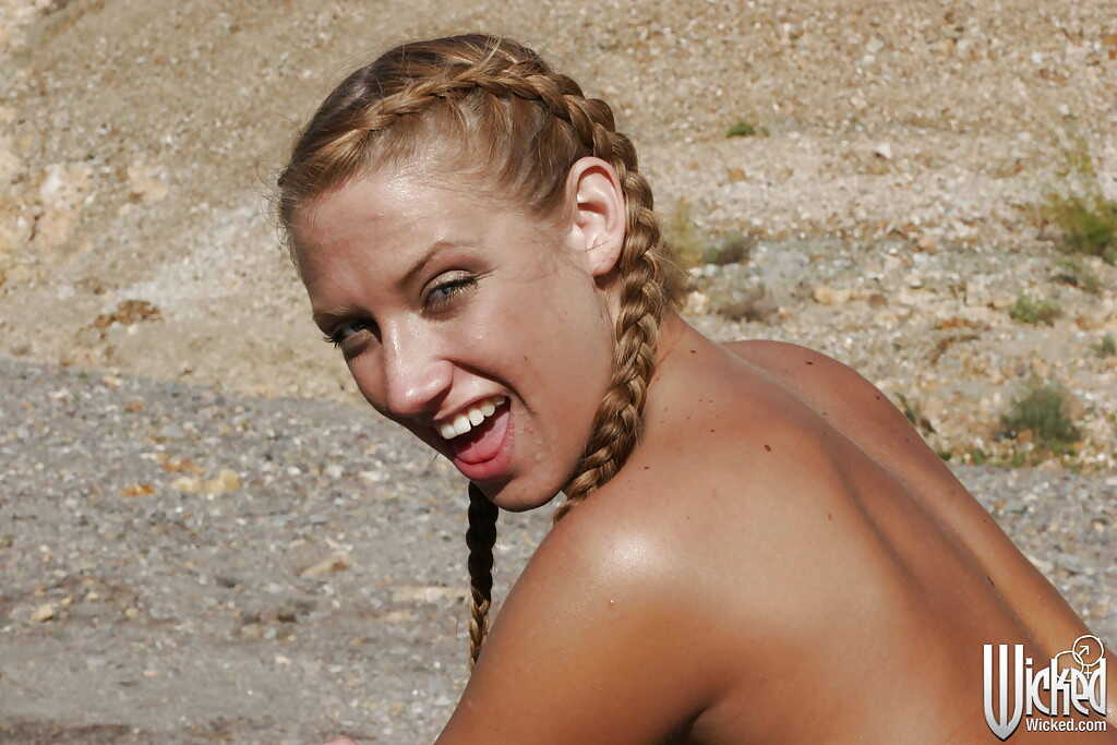 Tugging on Pigtail Teens' Nails Outdoors: A Shaved Pussy Adventure with Lusty Teen and Tiny Tits!