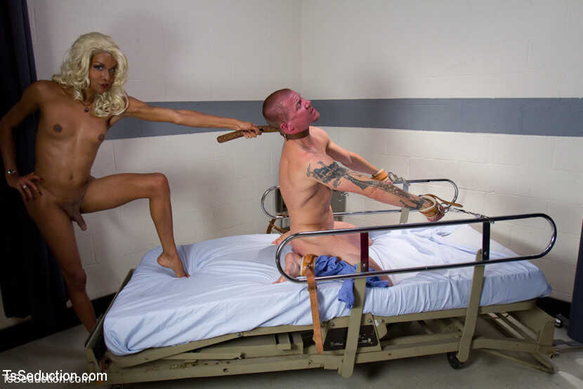 Blowjob Bound: A Transsexual Domme Takes Control of a Helpless Man's Ass - Mistress Soleli