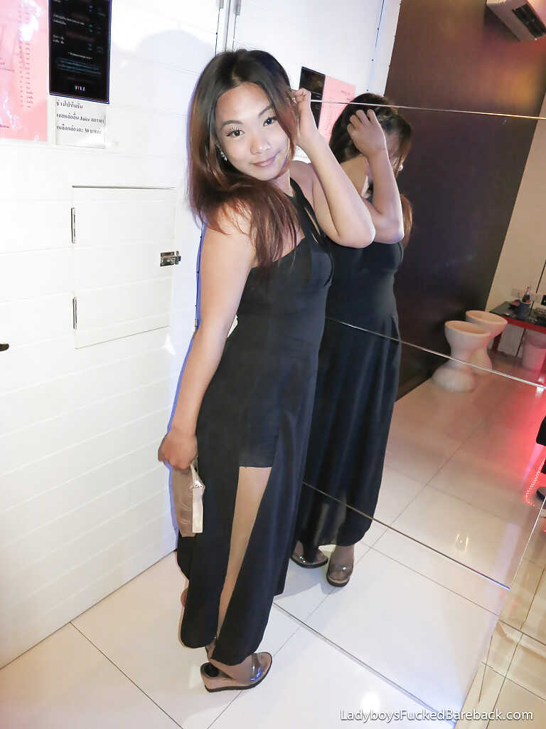 Young Asian Ladyboy Mina Takes Hairy Cock in Her Tight Asshole and Gives Rough Frottage for the Camera! - 