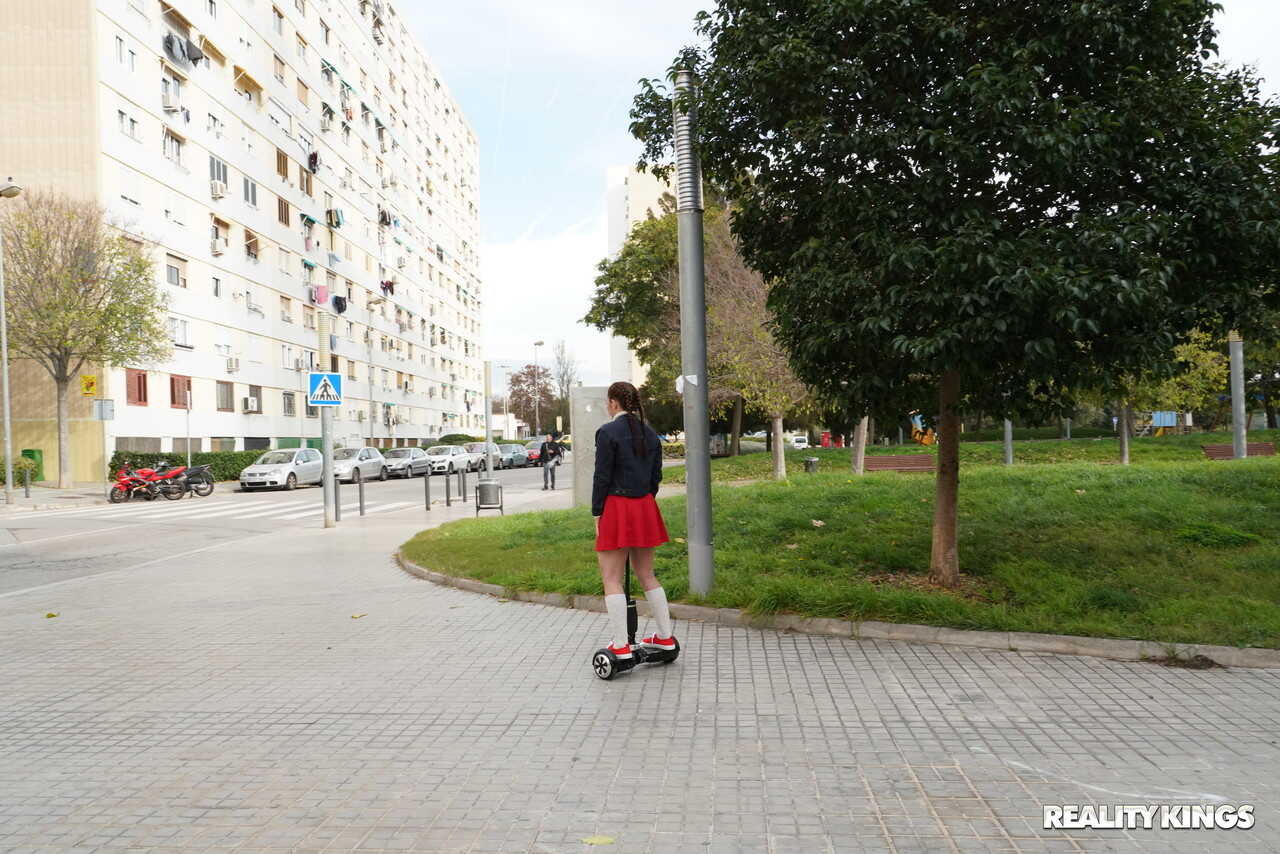 Curvy Spanish teen Jordi fucks her friend in public and at home in short skirts and sneakers! - Jordi, Pamela Sanchez