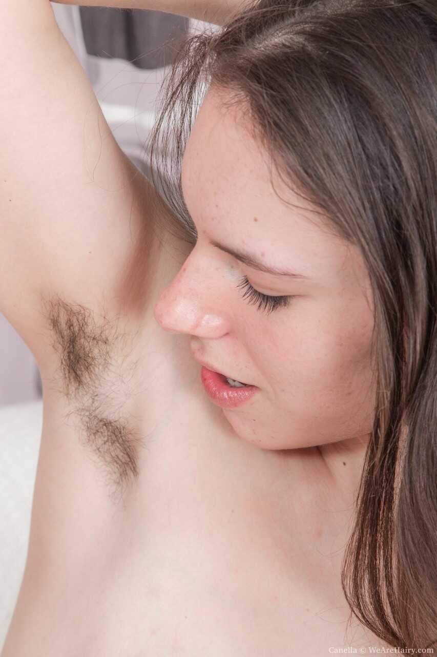 Skinny Canella's Hairy Twat and Tiny Tits Exposed in a Solo Scene - Canella
