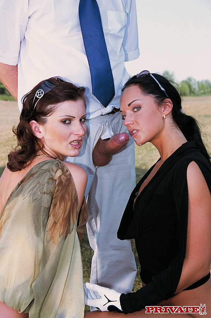 Euro Twins Electra and Erika's Hardcore Outdoor Adventure - Electra Angels, Erika Fire