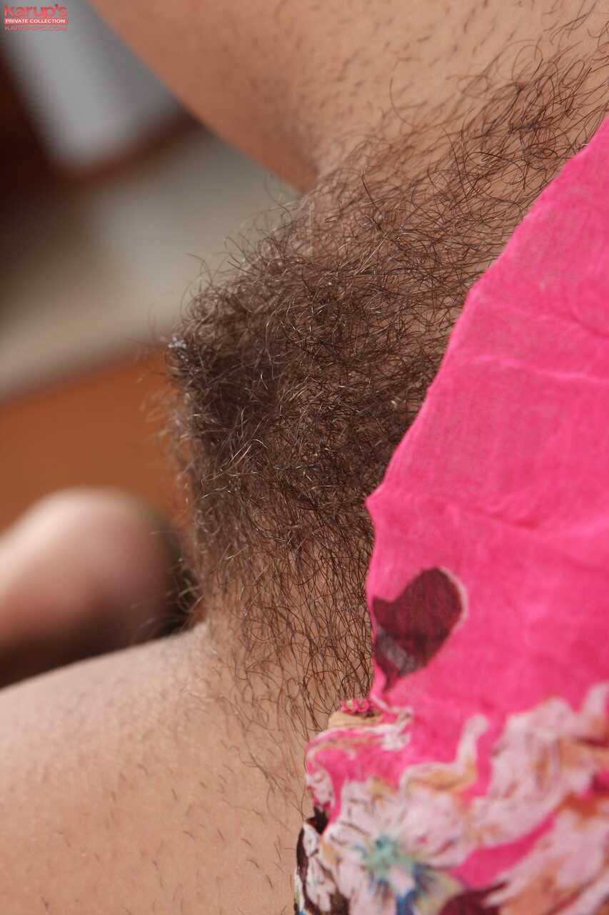 Lusty babe with hairy muff Renee shows her curvy ass and natural boobs Rachel Evans upskirt close-up - Rachel Evans
