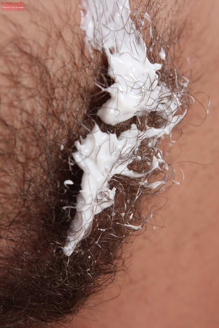 Lusty babe with hairy muff Renee shows her curvy ass and natural boobs Rachel Evans upskirt close-up - Rachel Evans