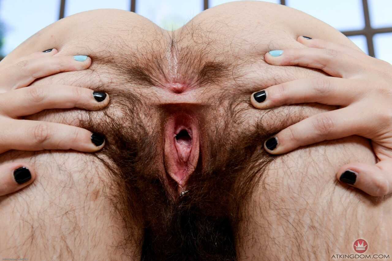 The Hairy Brunette Nerd Anika Darling Reveals her Furry Muff and Ass-Hole! - Anika Darling