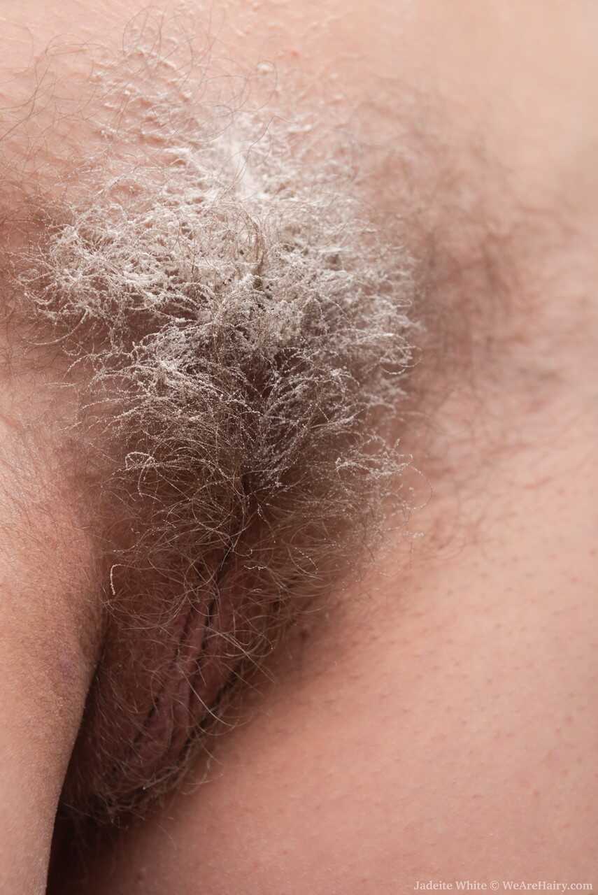 Kinky housewife Jadeite White gets messy & rubs her hairy cunt while cooking Hairy pussy heaven! - Jadeite White