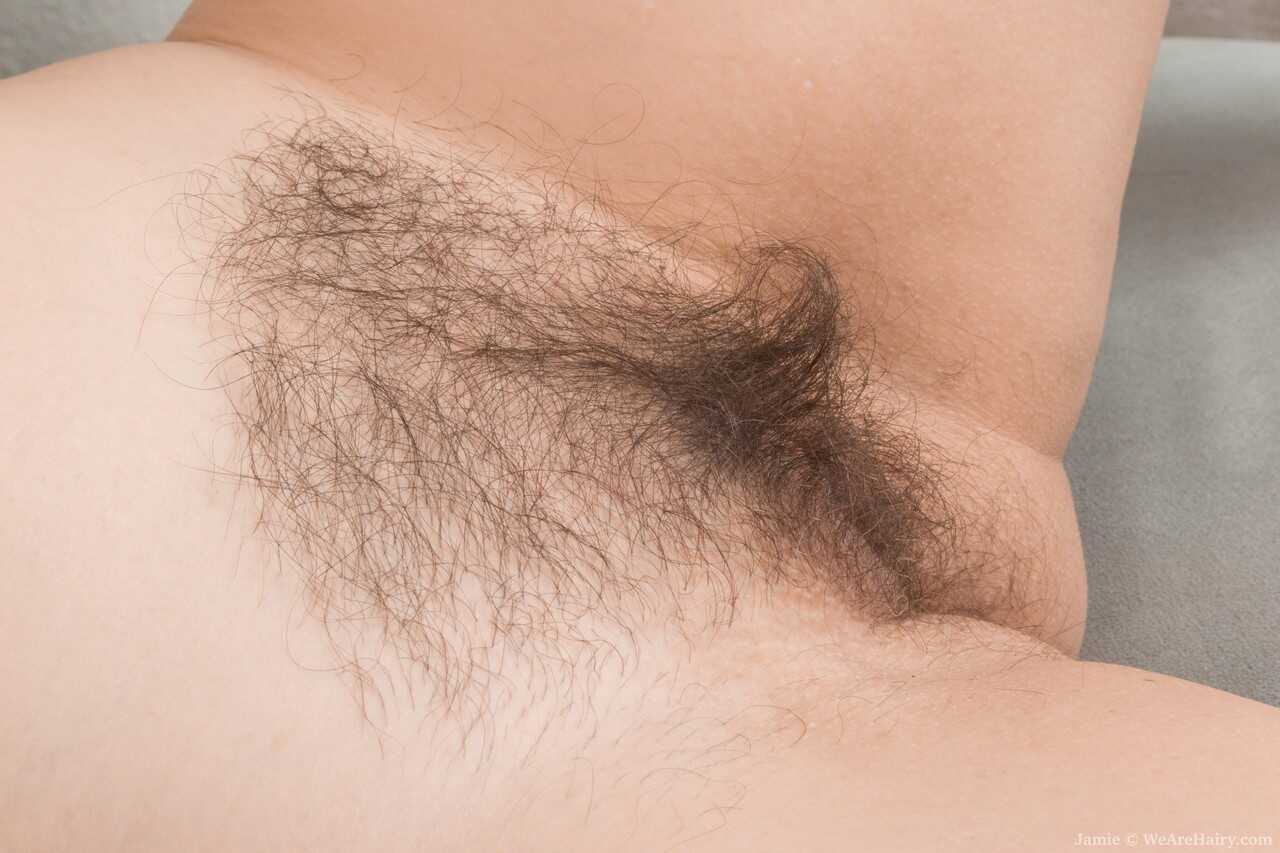 Mature Brunette Jamie Unleashes Her Hairy Bush on a Couch - Olivia Olay