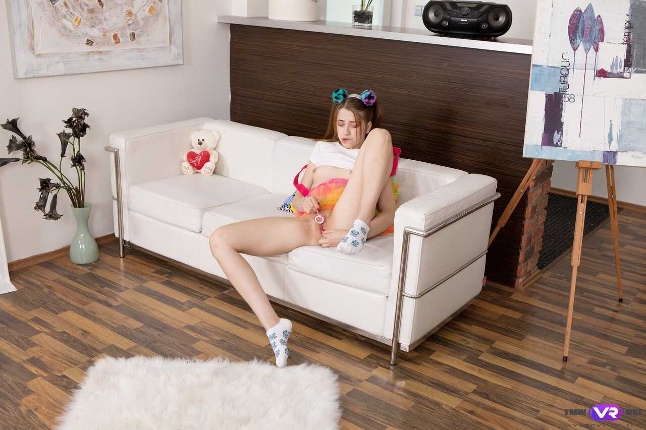 Slutty Alita Angel Fingered Herself While Sucking on a Lollipop During Cosplay Time! - Alita Angel