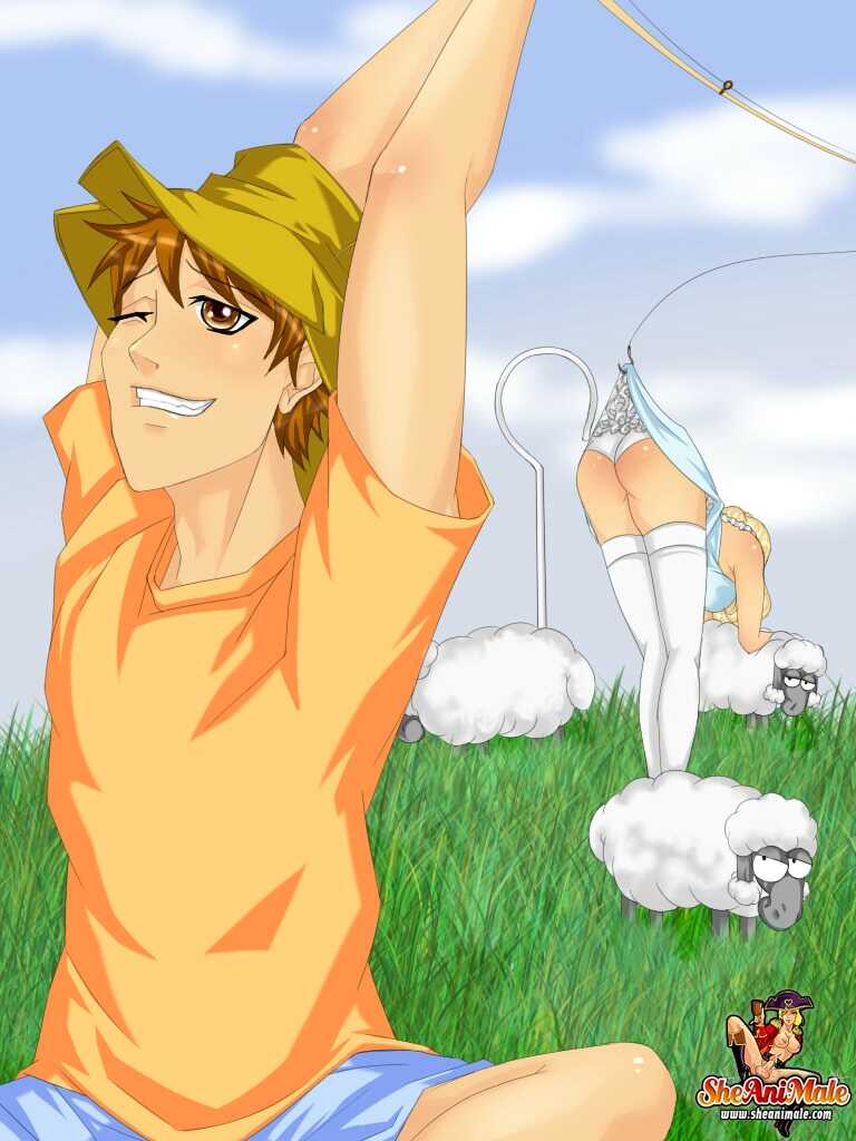 Anime Futa Blonde Fairy Drilling Fisherman's Hole on the Dock: A Shemale Cartoon Tale - 