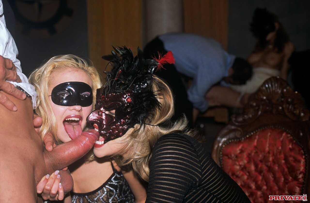 The Rise of the Masked Nymphos: A Gangbang Orgy with Bettina, Jessica May, Julia Taylor, Julie Silver and Sandra Russo - B...