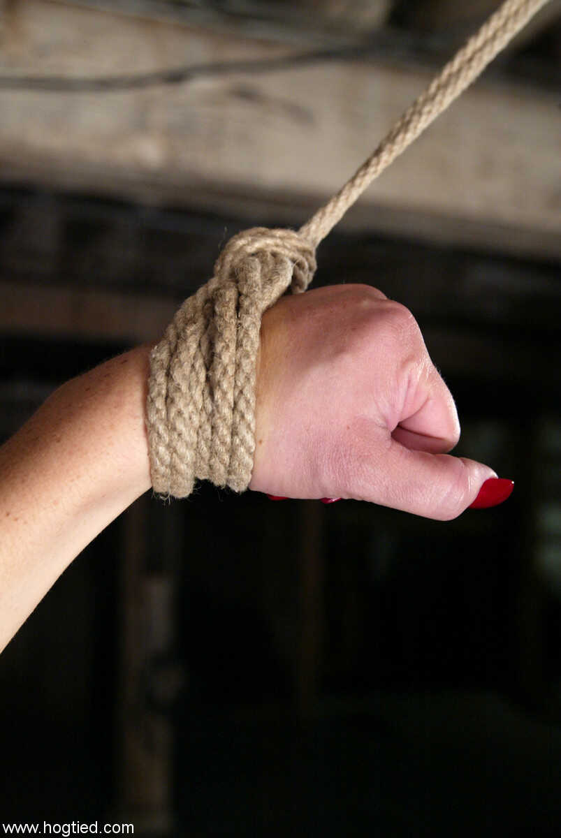 Curvy costumed Christina Carter gets ball gagged and tied up for a sexy BDSM fingering session. - Christina Carter